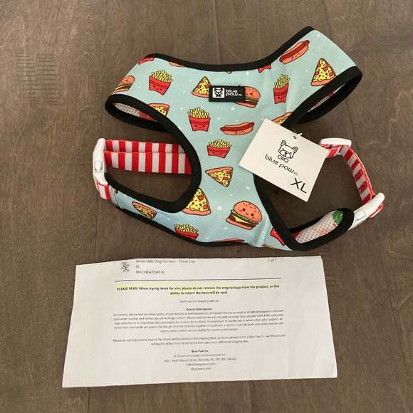 Brand New Blue Paw “Cheat Day” Pet Harness - Picture 4 of 6